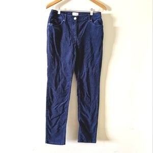 🌟 Chico's Blue Velvet Straight Leg Trouser Size 00